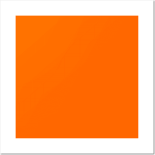 Bright Orange Plain Solid Color Posters and Art